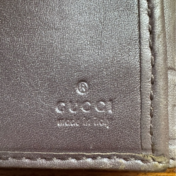 Gucci Guccissima GG Gold Heart Silver Leather Long Wallet W/COA - Picture 9 of 16